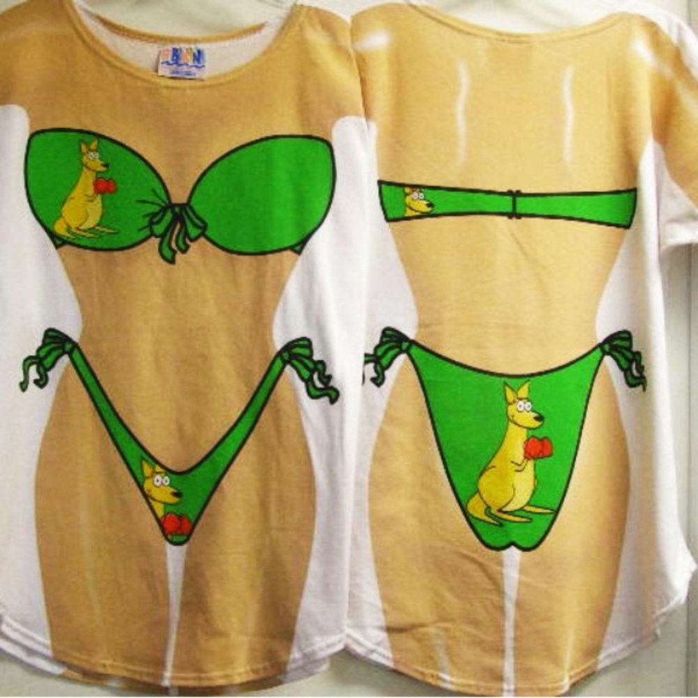 New one-size bikini cover-up nightshirt Halloween costume Kangeroo